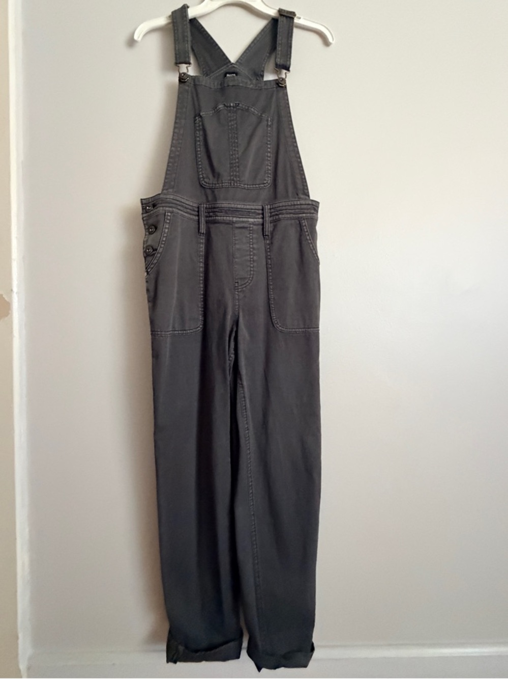Prana Charcoal Gray Utility Overalls